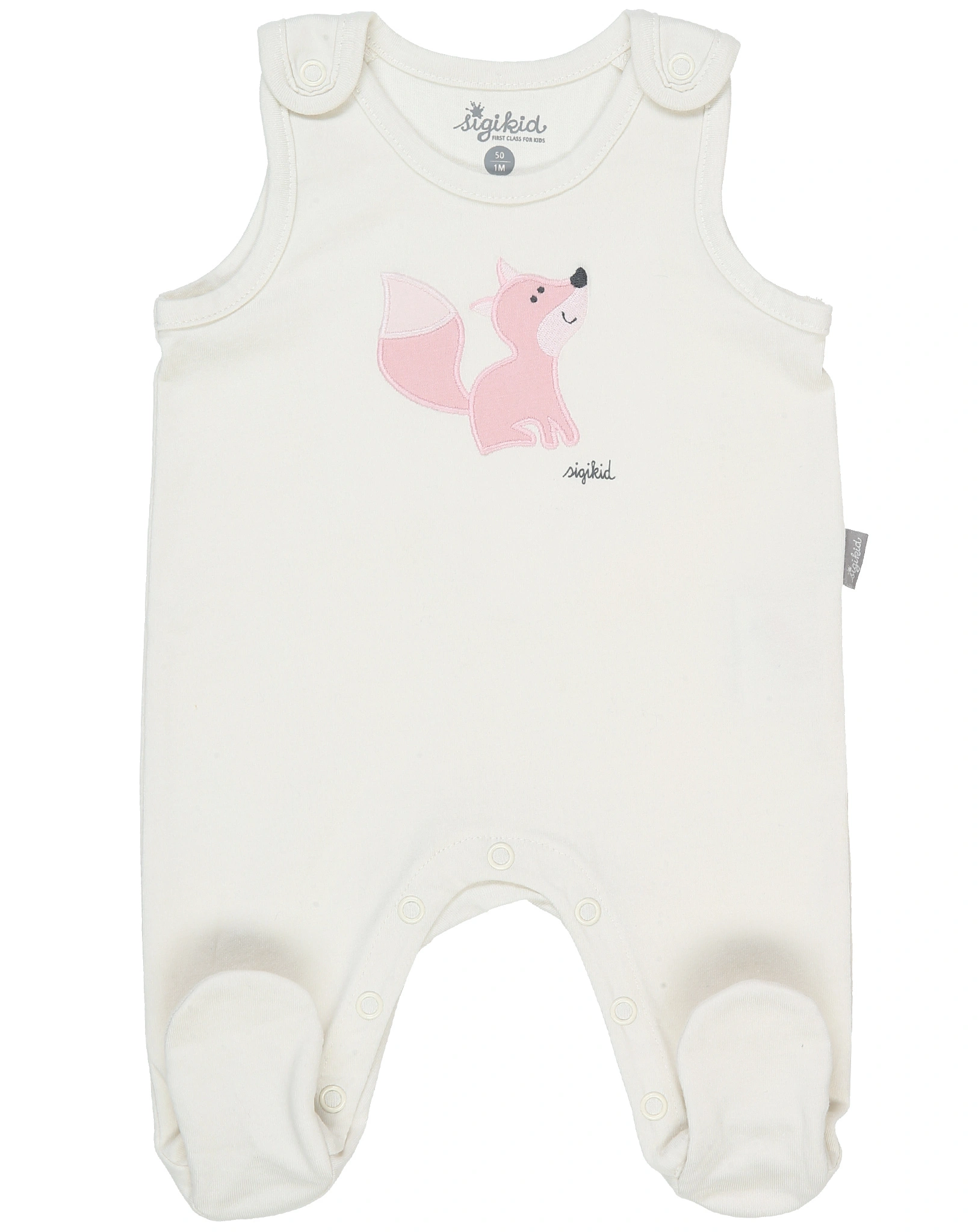 Strampler BABY FUCHS mit Fuß in weiß