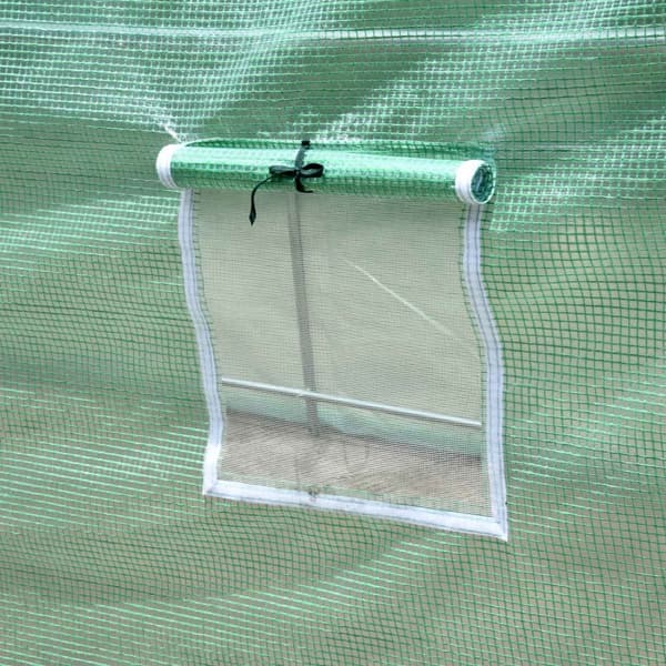 Film Drivhus Tomat Drivhus Rundbue Drivhus 6 Mesh Vinduer Film Tunnel Kald Frame Grønn 395X195X190Cm