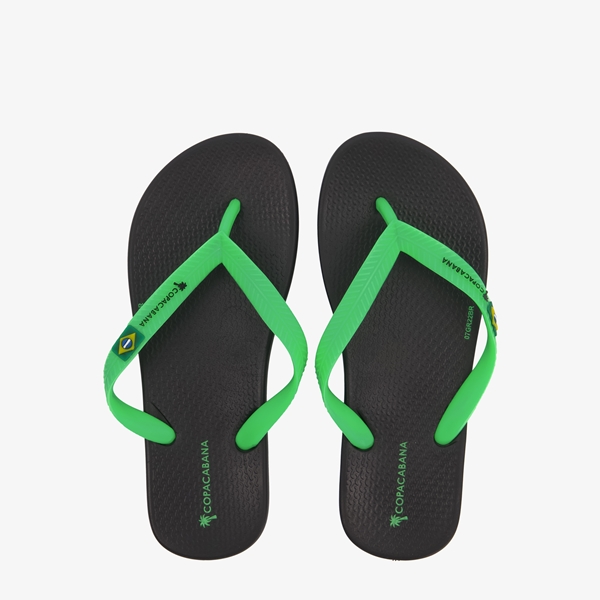 Copacabana vegan kinder teenslippers zwart