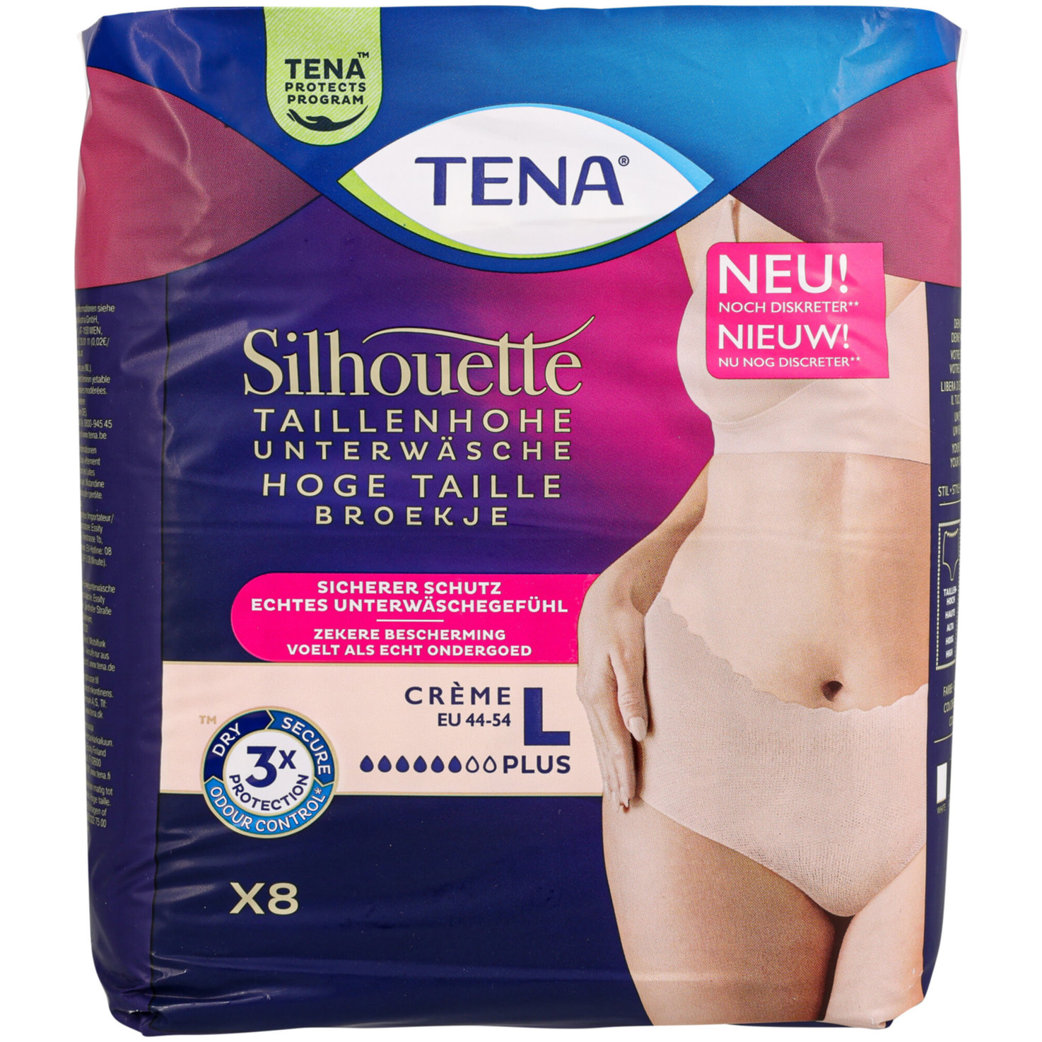 Tena Inkontinenz-Pants Silhouette Créme Large 8 Stück