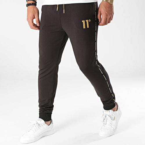 Pantalon Jogging A Bandes Taped Poly Noir