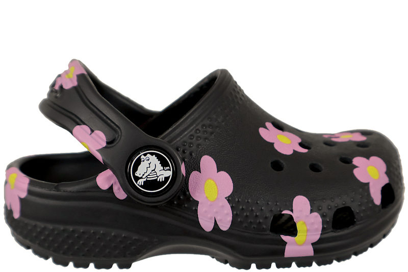CROCS CLASSIC FLOWER CLOG S I SORT GUMMI