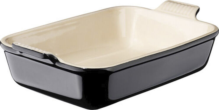 Le Creuset Herritage Rekt Fad 26/20cm Black Stentøj