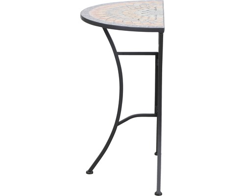Siena Garden Prato balkontafel, steenmozaïeklook, 70x35x71 cm, grijs