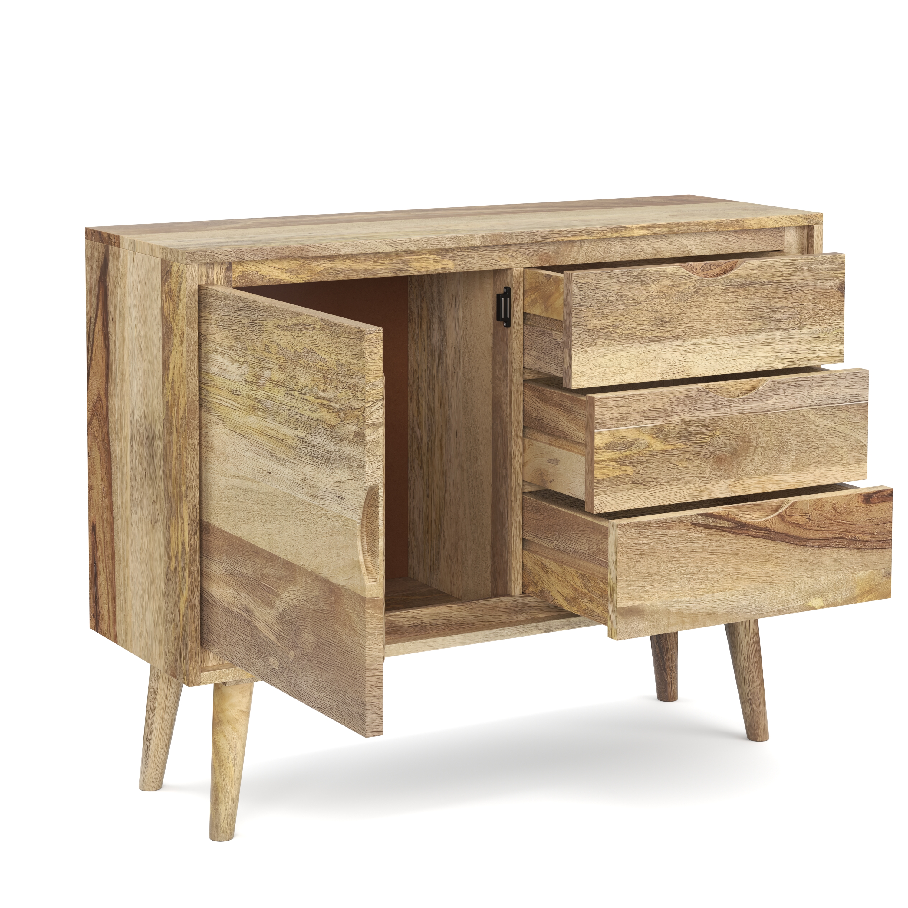 Sideboard Holz Vintage JARON 90 x 70 cm