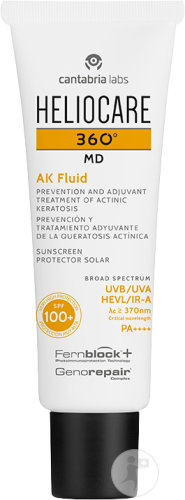 Heliocare 360° MD AK Fluid IP100+ Crème Solaire Kératoses Actiniques Tube 50ml