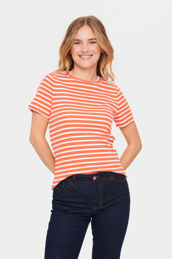 Saint Tropez AsterSZ SS Stripe T-Shirt Tigerlily