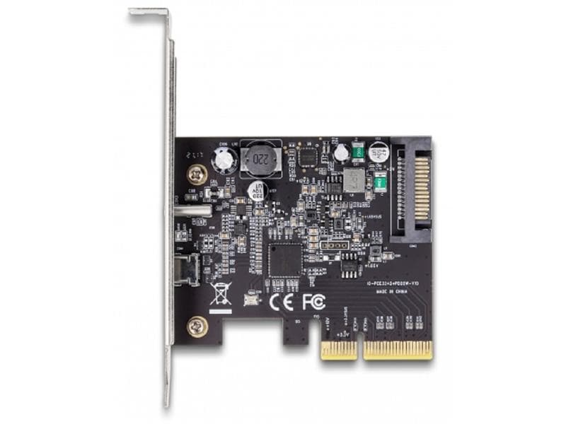 Delock PCI-Express-Karte 90074 2x USB Typ-C 1x USB-C PD, 1x USB-C 3.2 Gen. 2 x 2 20 Gbps