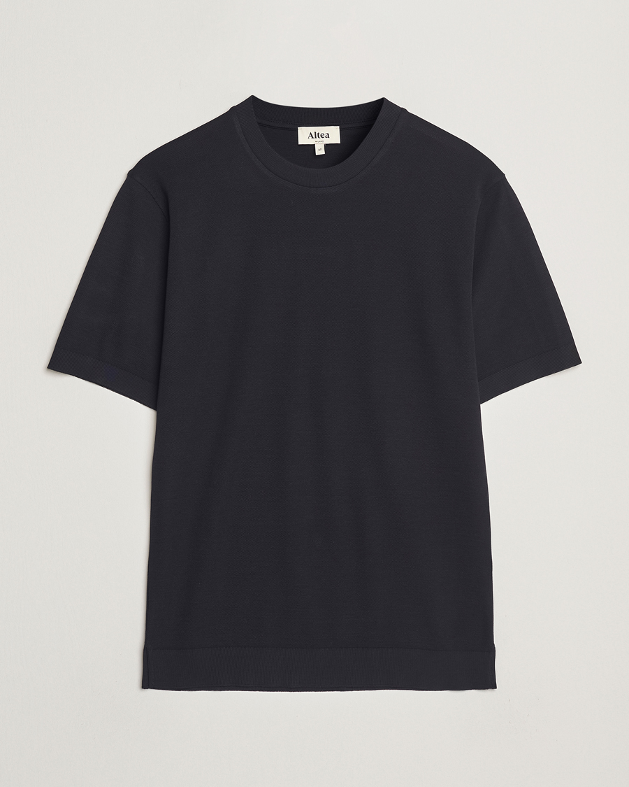 Altea Jersey Piquet T-Shirt Navy