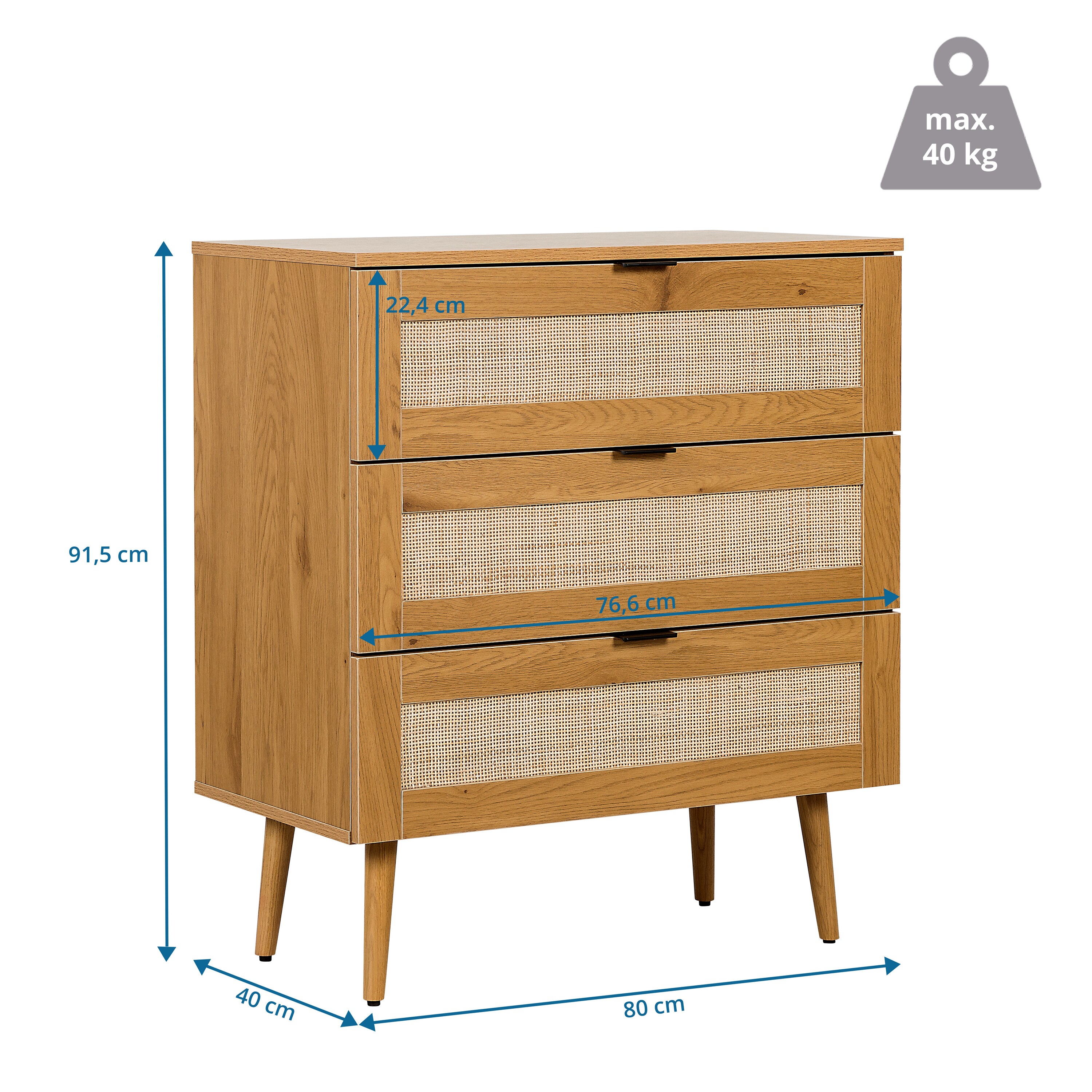 Kommode BOHEO K Melaminharzbeschichtete Spanplatte hjh LIVING