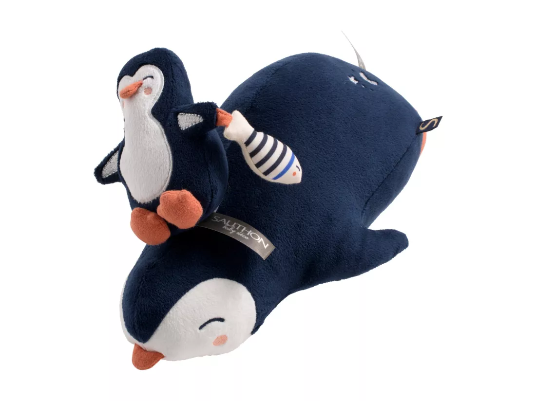 Peluche pingouin bleu marine