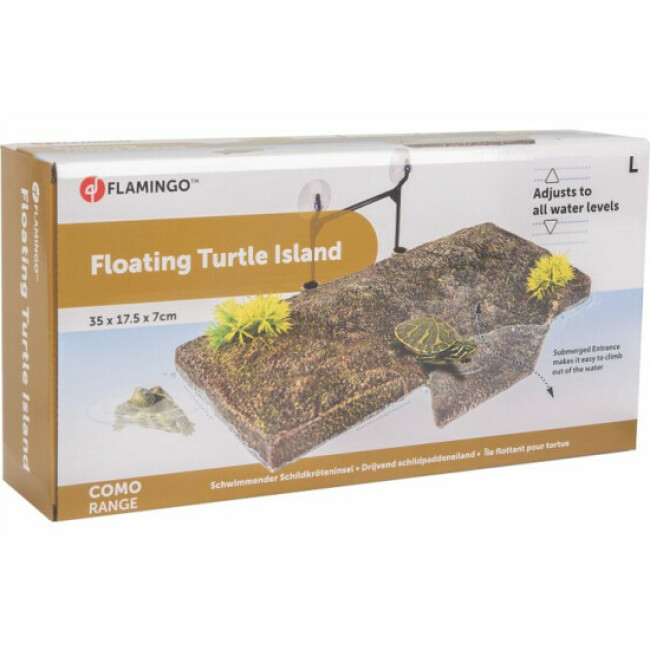 Décoration îlot pour tortue Flamingo