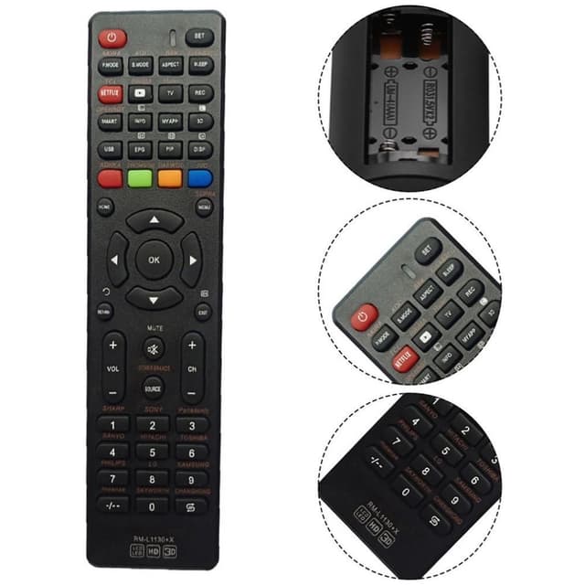 Rm-L1130+X TV Fjernbetjening Udskiftning Sony Samsung AOC LCD-tv