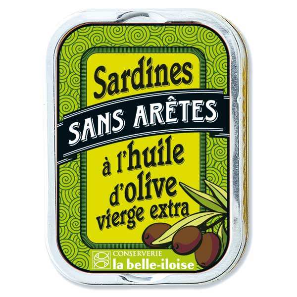 Sardines sans arêtes à l'huile d'olive vierge extra