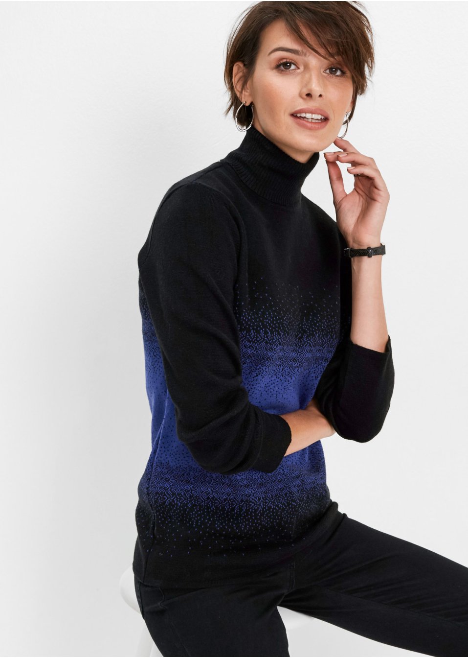 Pull col roulé