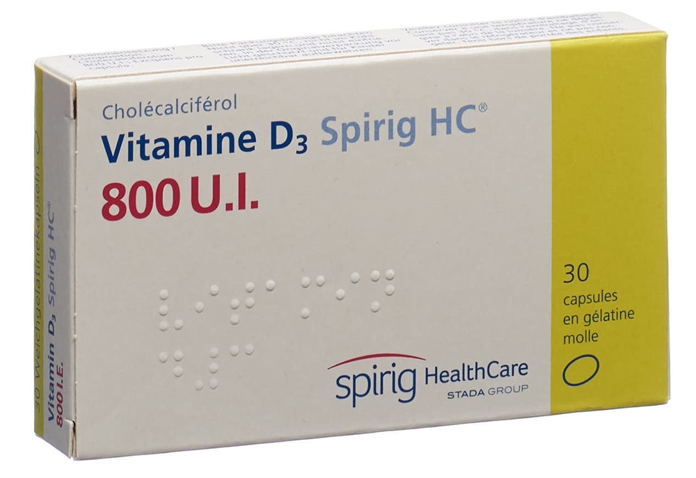 VITAMINE D3 Spirig HC Weichkaps 800 IE Blist 30 Stk