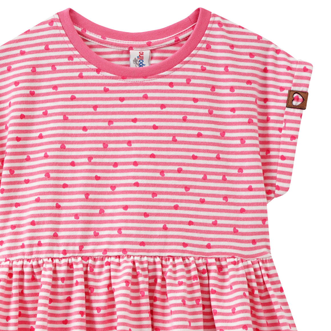 Topolino Mädchen Kleid mit Herzen pink