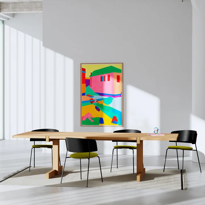 OUT Objekte unserer Tage - Richter Tisch Large, 240 x 92 cm, Eiche gewachst mit Weisspigment