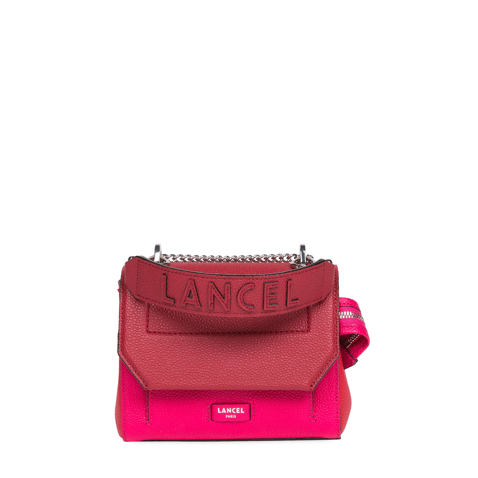 Sac rabat avec poignée  Ninon de Lancel-Multico Carmin
