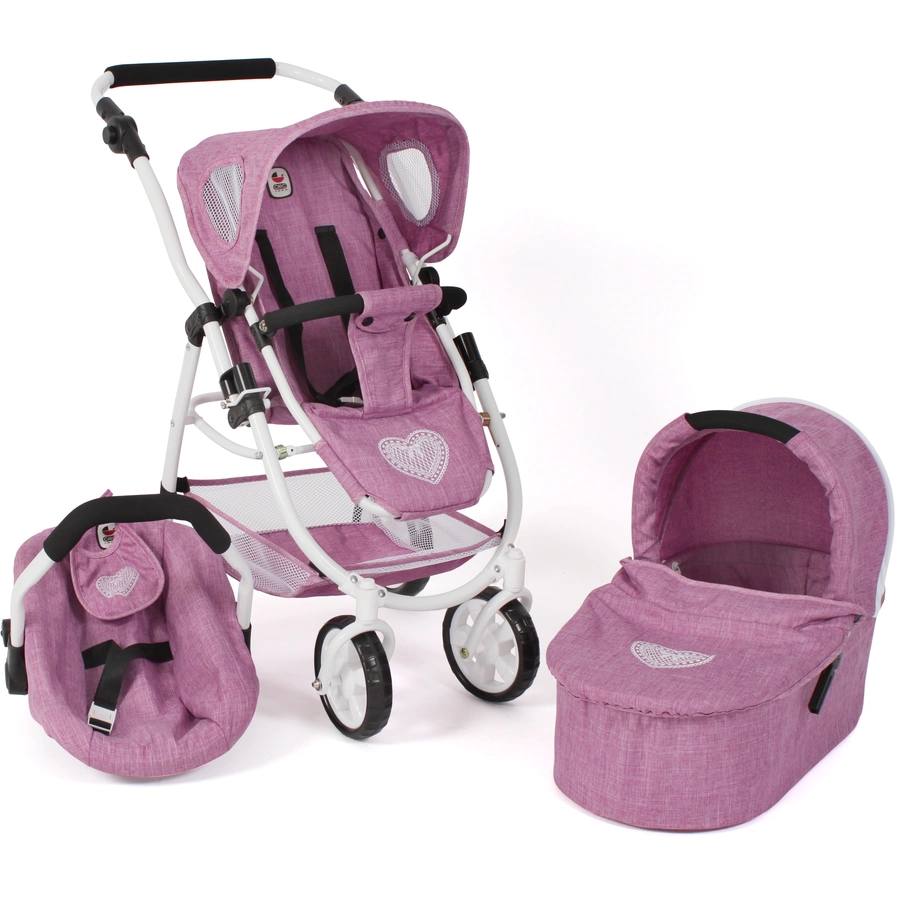 BAYER CHIC 2000 3 in 1 Kombi EMOTION ALL IN Jeans pink