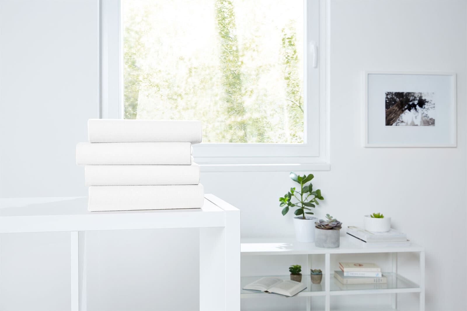 Vario Jersey-Spannbetttuch 140-160 x 200 cm weiß
