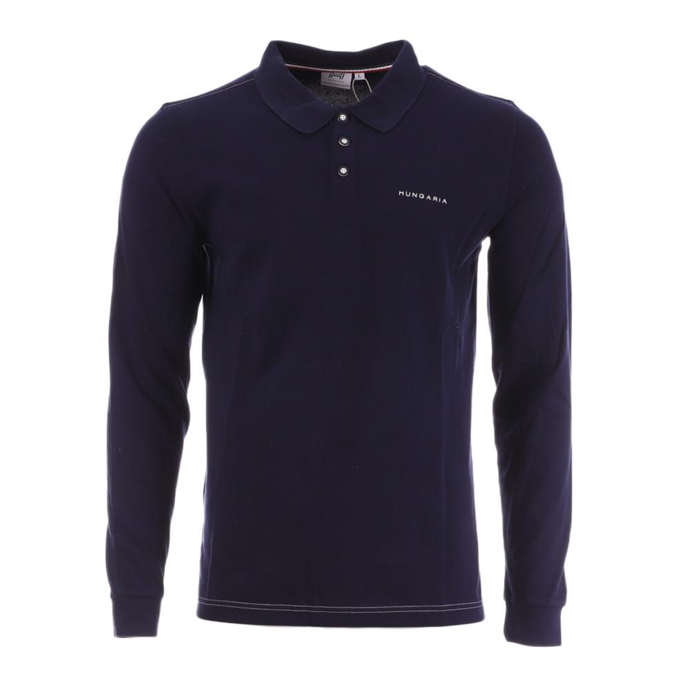 Hungaria Polo Manches Longues Marine Homme Hungaria Merapi