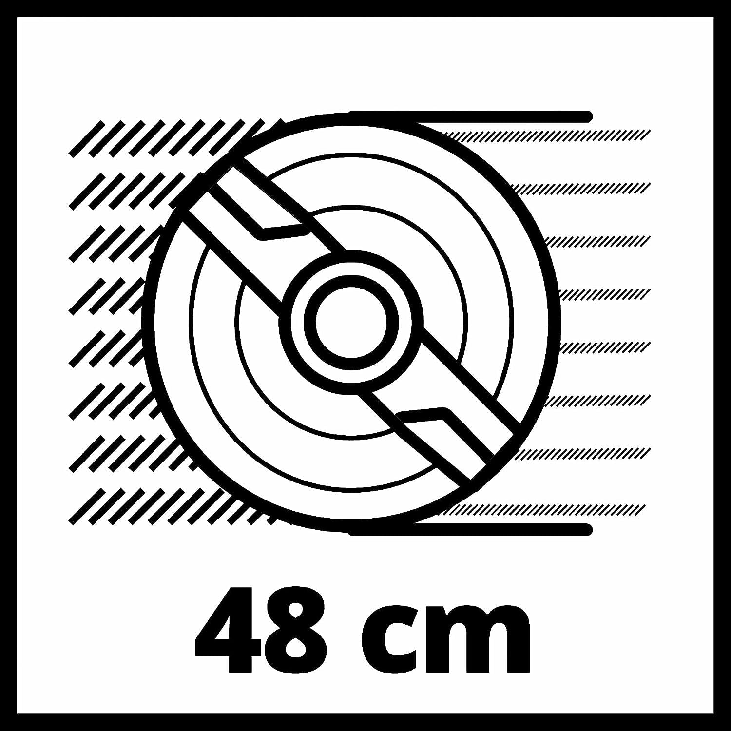 Einhell Tondeuse à gazon sans fil GE-CM 36/48 Li M-Solo Power X-Change (36 V, 48 cm largeur de coupe, jusqu'à 1000 m², fonction mulching) Livré sans B