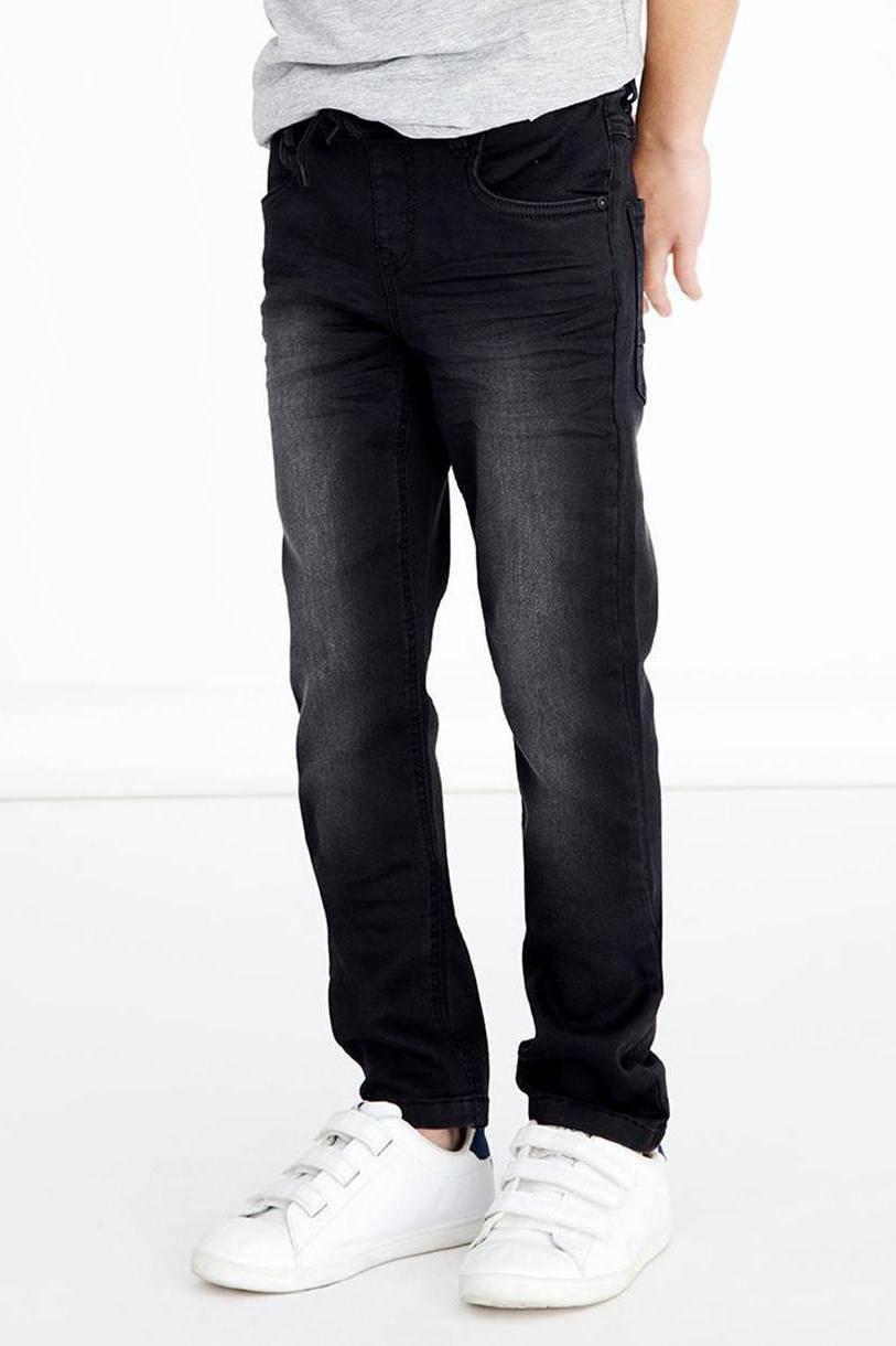 NAME IT slim fit jeans NKMROBIN zwart