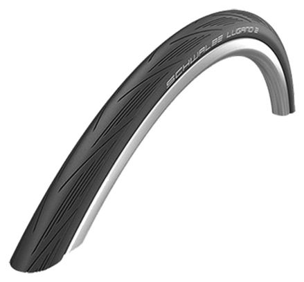 Pneu route 700x25 Schwalbe lugano ii tt noir/beige tr (25-622)