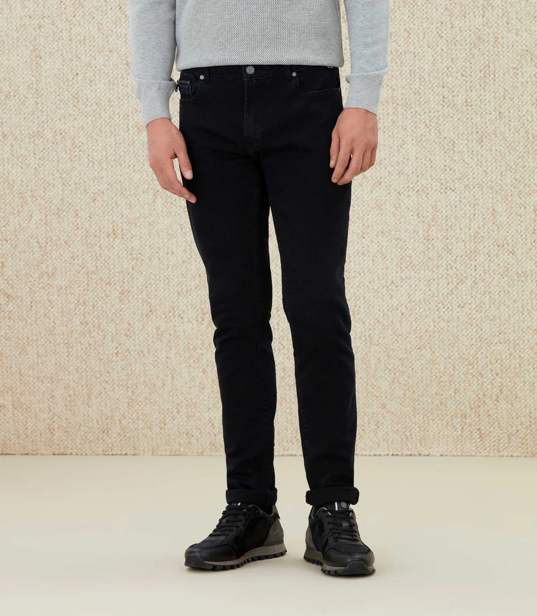 Jean effet usé noir 