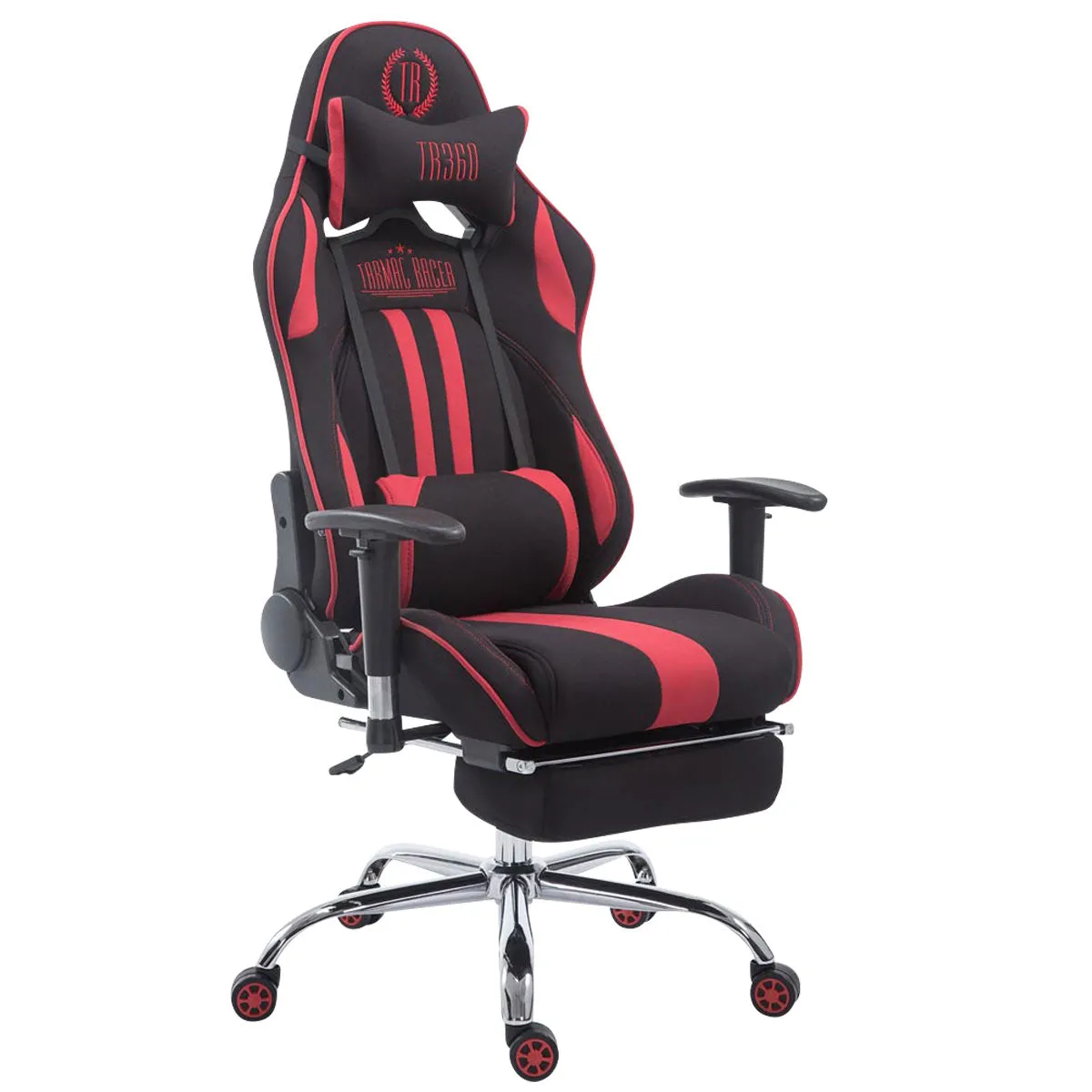 DecoShop26 Fauteuil Bureau - Noir/Rouge
