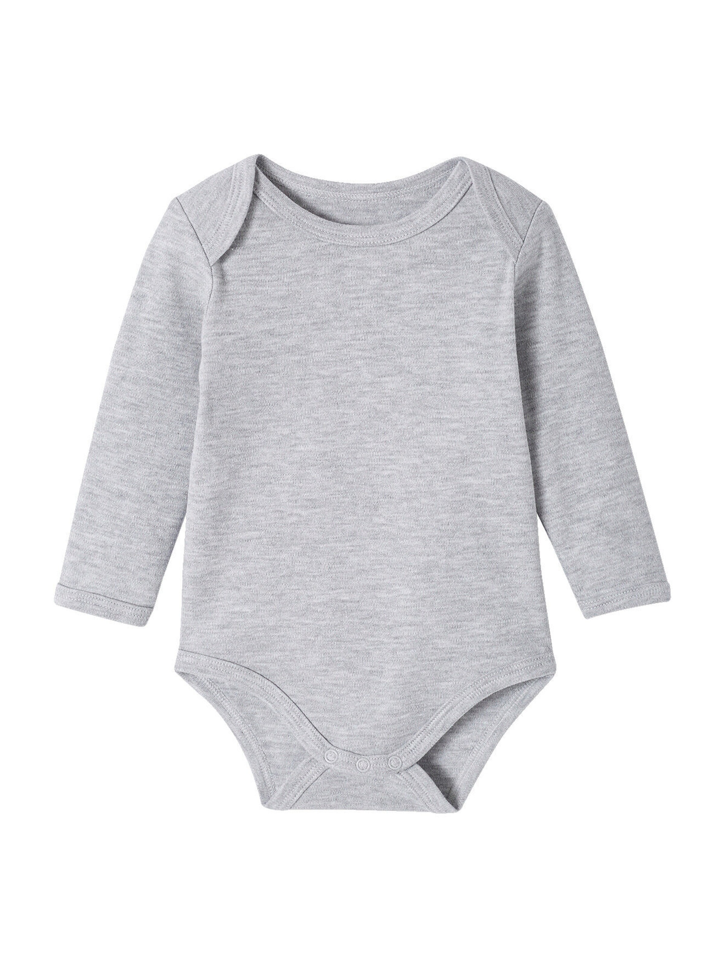 Vertbaudet Bio-Kollektion: 5er-Pack Baby Schlupfbodys nachtblau+grau+gestreift+blau+weiß
