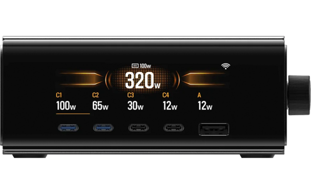 EcoFlow Rapid Pro Desktop-Ladegerät für Rapid Pro Powerbanks mit 4x USB-C / 1x USB-A / 320  W