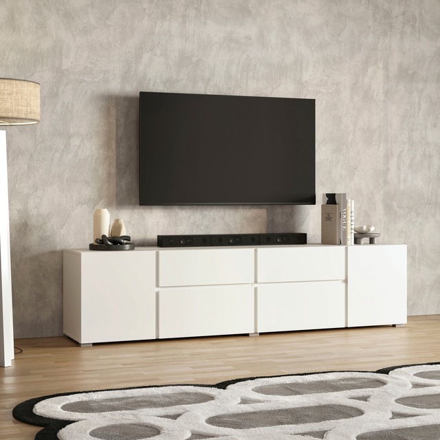 INOSIGN Lowboard »Metric,Breite 195cm, grifflose Lowboard 2Klappen/2Schubkästen/2Tür« TV-Schrank mit viel Stauraum, TV-Board