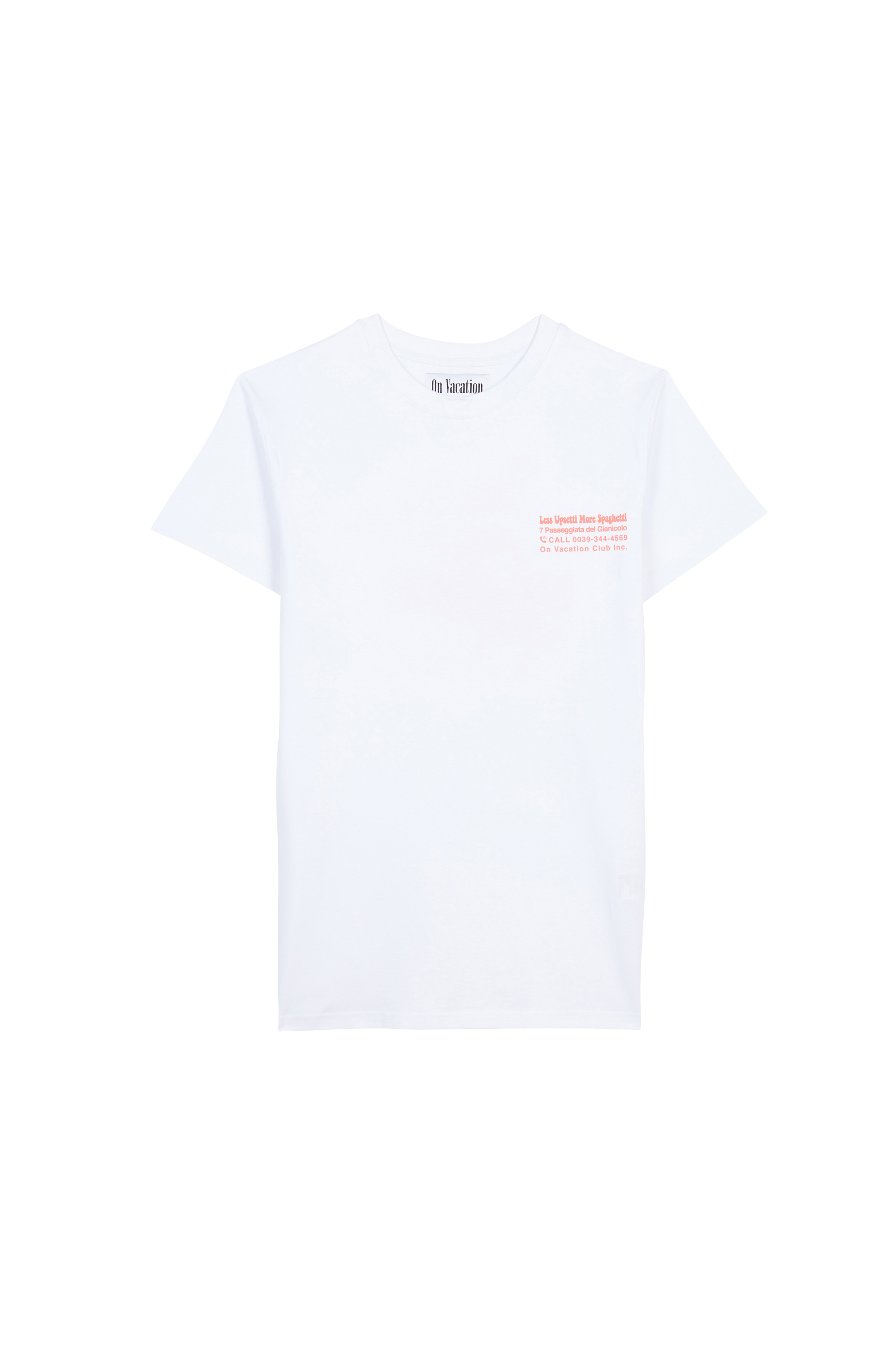 ON VACATION T-shirt en coton biologique LESS UPSETTI Blanc