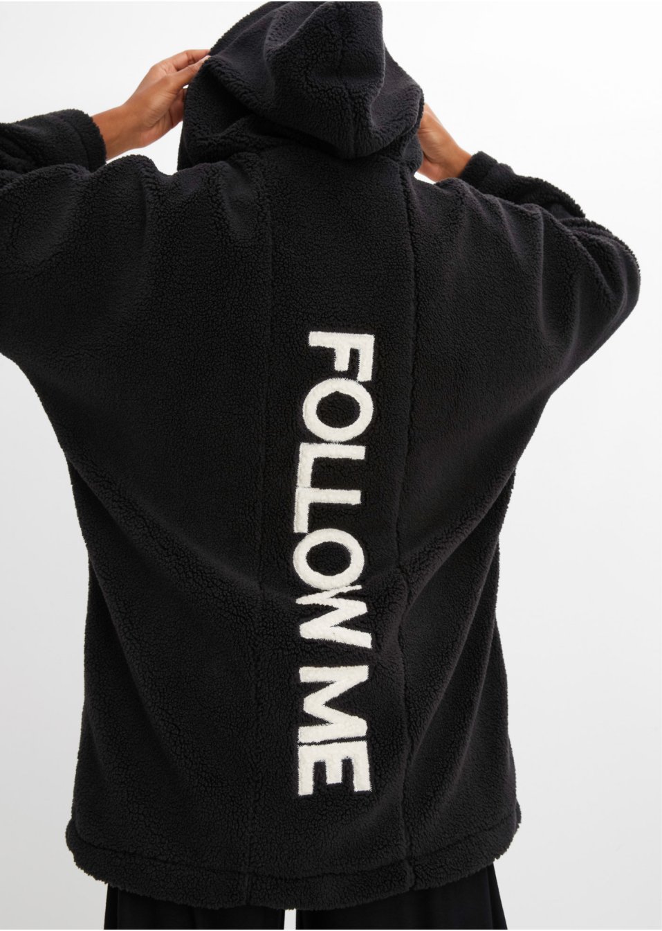 Veste oversize en polaire peluche