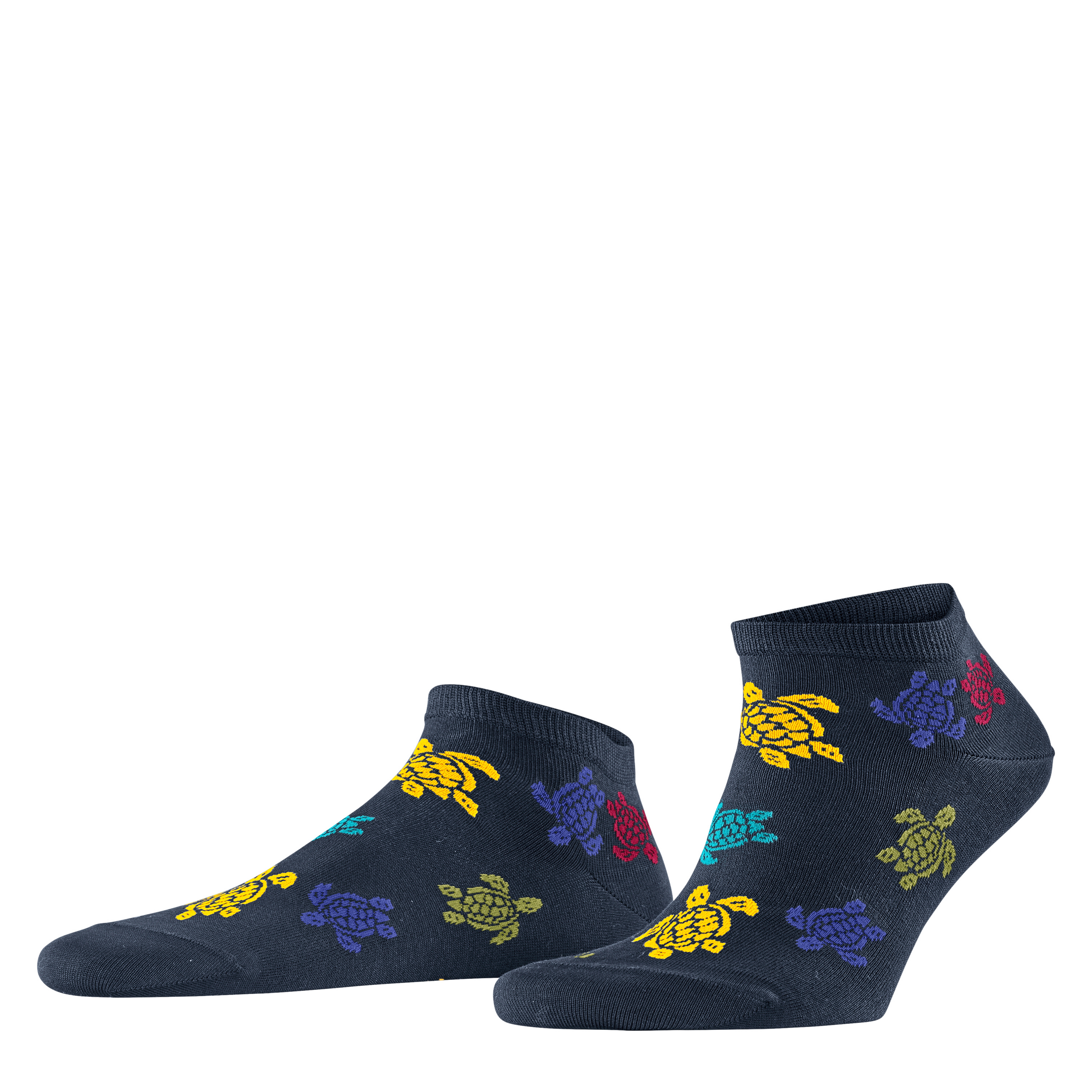 Chaussettes courtes homme Rondes des Tortues Multicolores | Vilebreauin