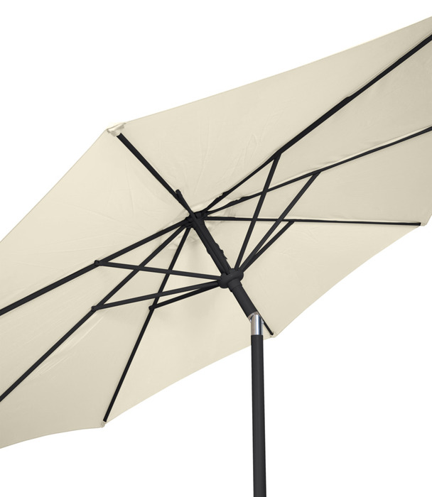 Parasol m/krank og tilt beige Ø300 x H247 cm - Sunlife