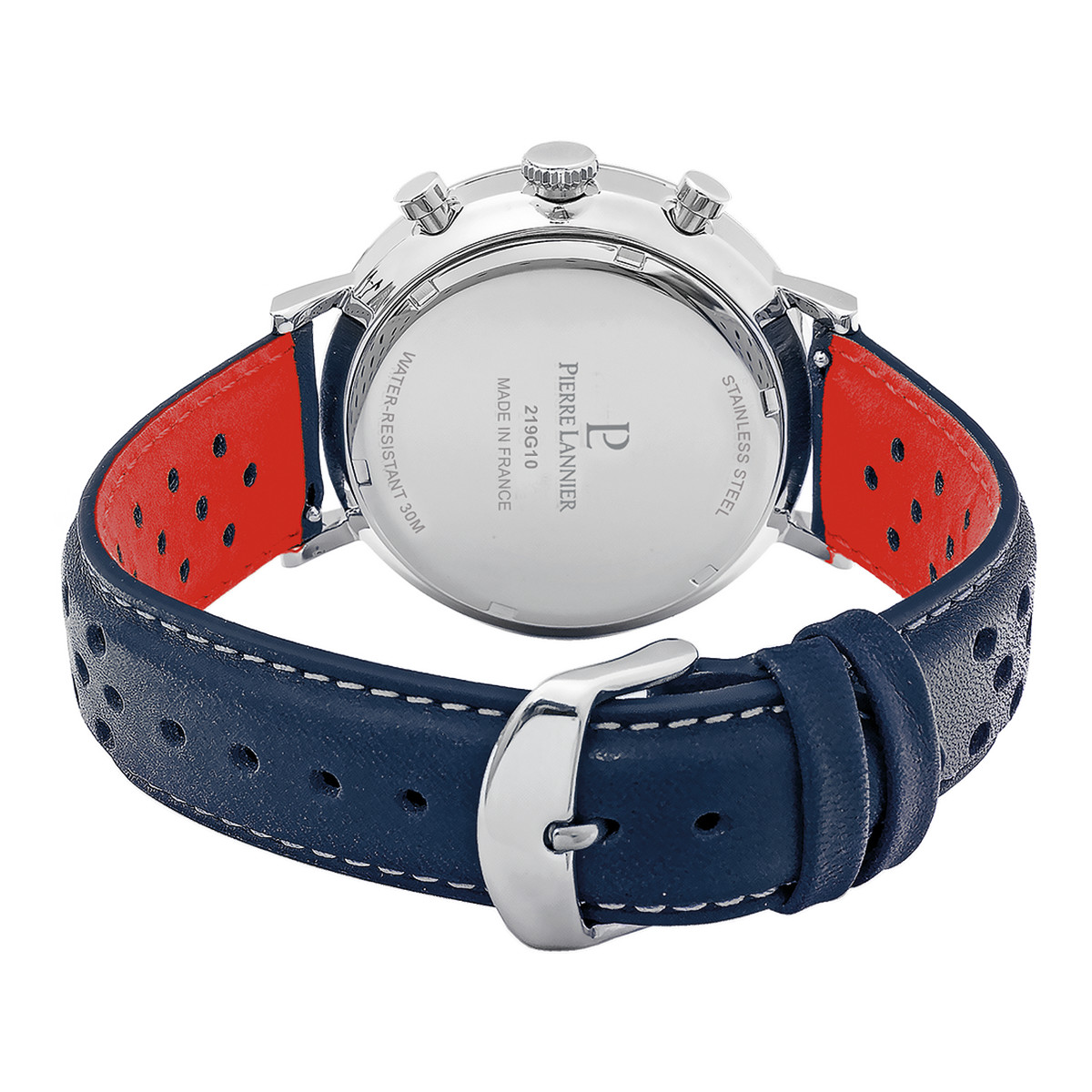 Montre PIERRE LANNIER baron homme bracelet cuir bleu