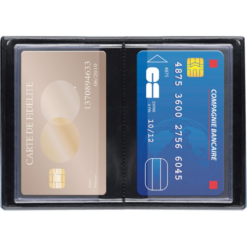 Etui 10 cartes standards 8,5x5,4 PVC 30/100ème noir