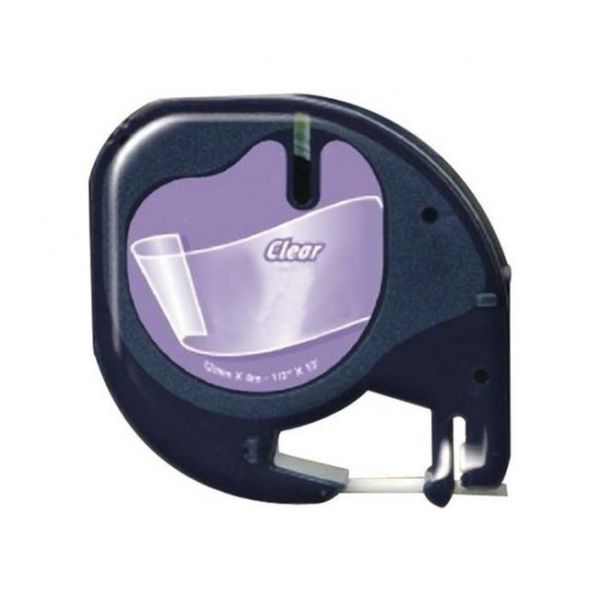 Fita Dymo Letratag 12267 Black / Transparente S0721530 Compatível