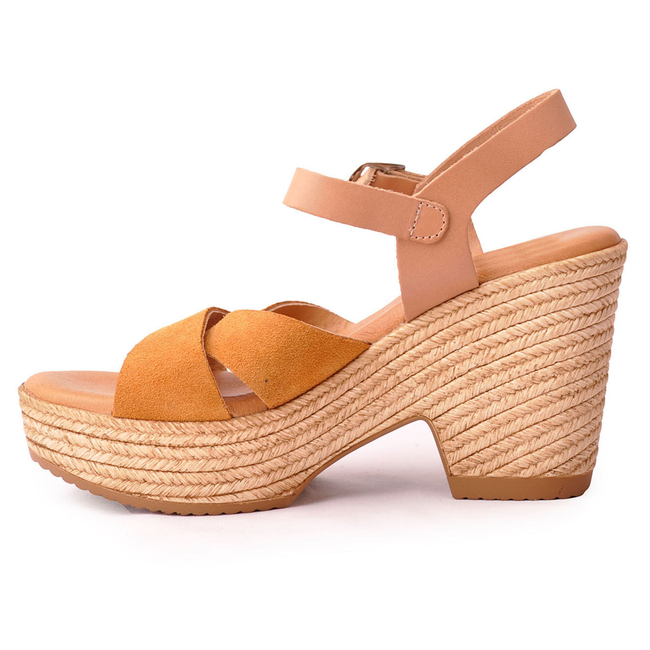 Sotoalto Sandales à Talons en Cuir Valeska camel/beige - Talon 9 cm