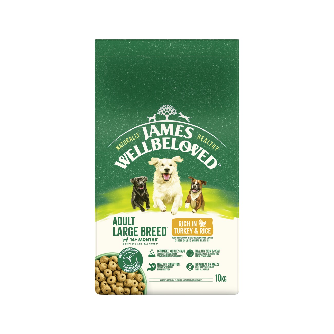 James Wellbeloved Truthahn & Reis für große Hunde 10 Kg