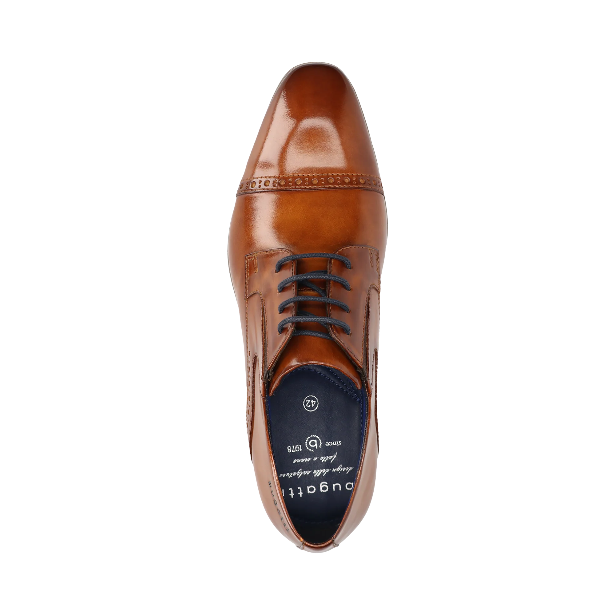 Leder Business Schnürer cognac