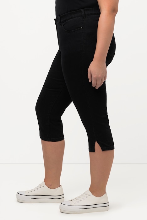 Capri Jeans Sarah, schmale 5-Pocket-Form, Saumschlitz