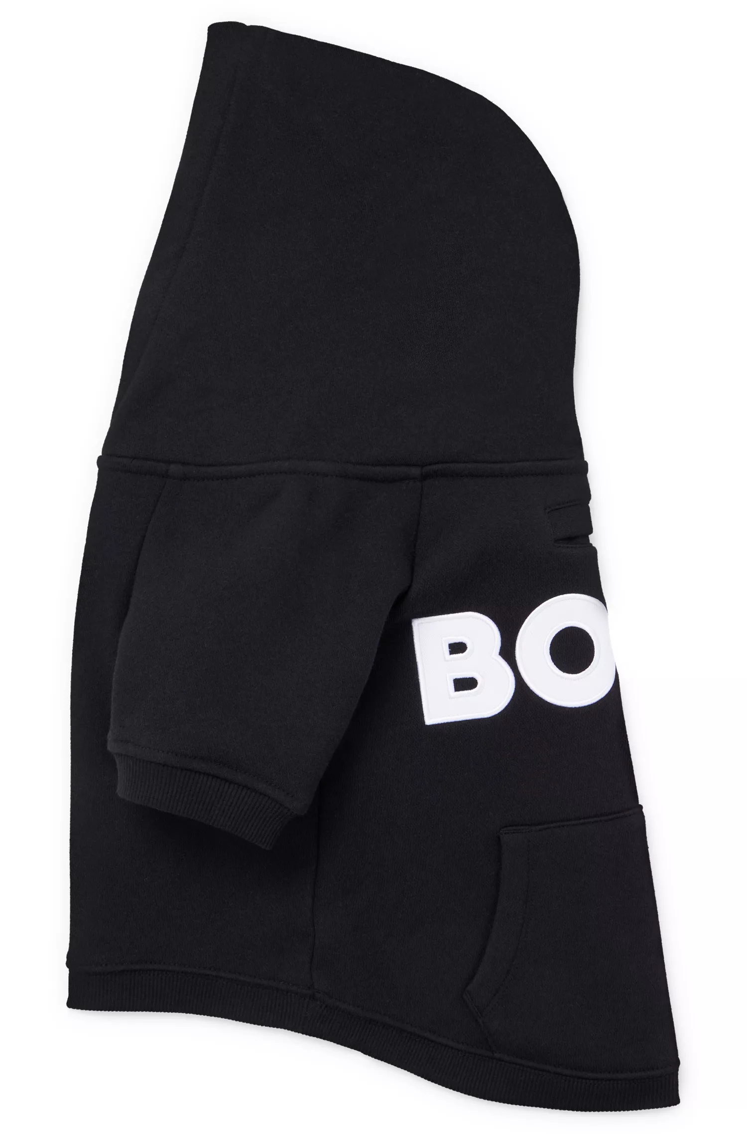 Moletom com capuz BOSS Black-Dog em mistura de algodão com logotipo contrastante.