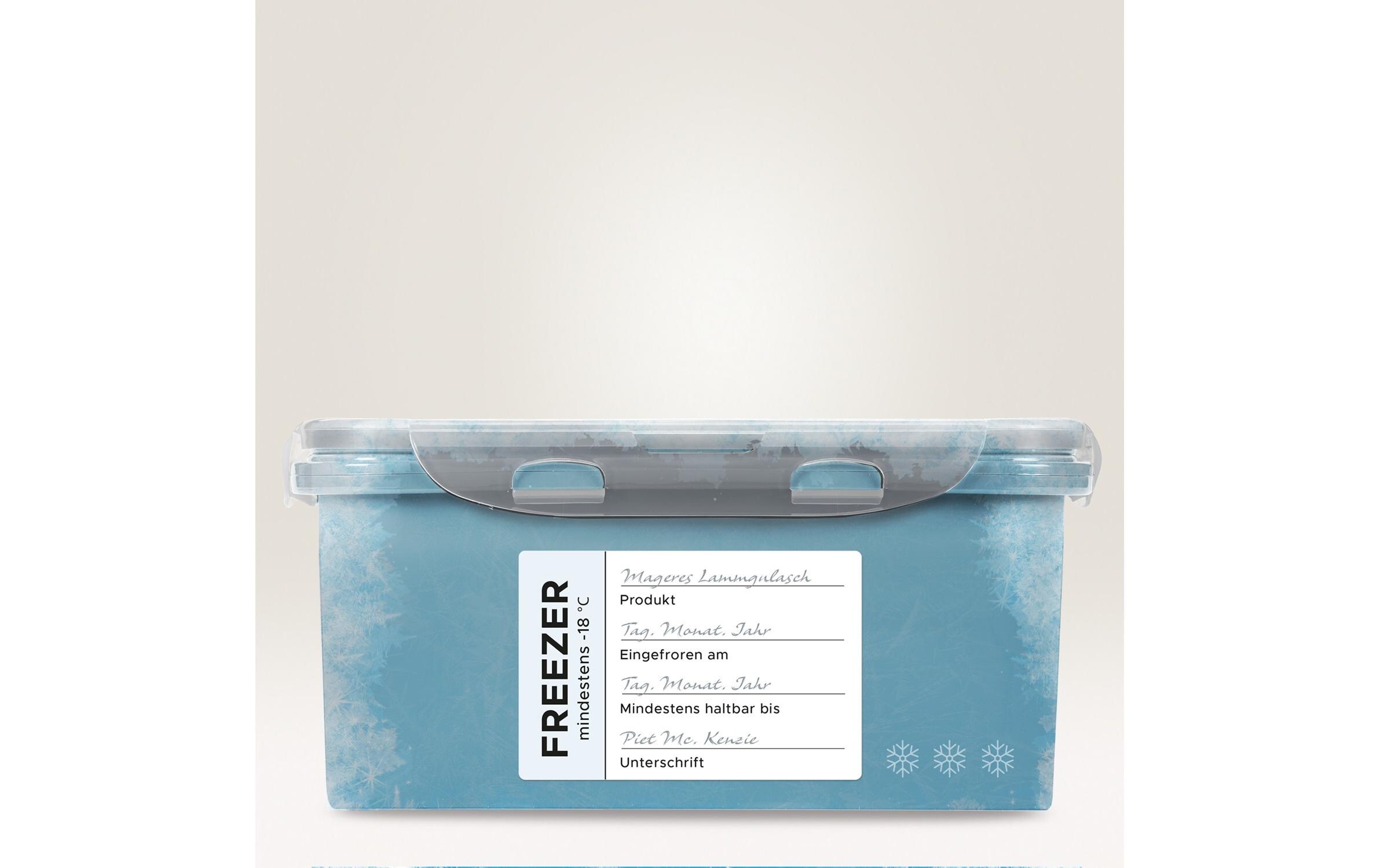 Tiefkühletiketten 38.1 x 21.2 mm, 25 BlattEtiketten aus kälteresistentem Papier