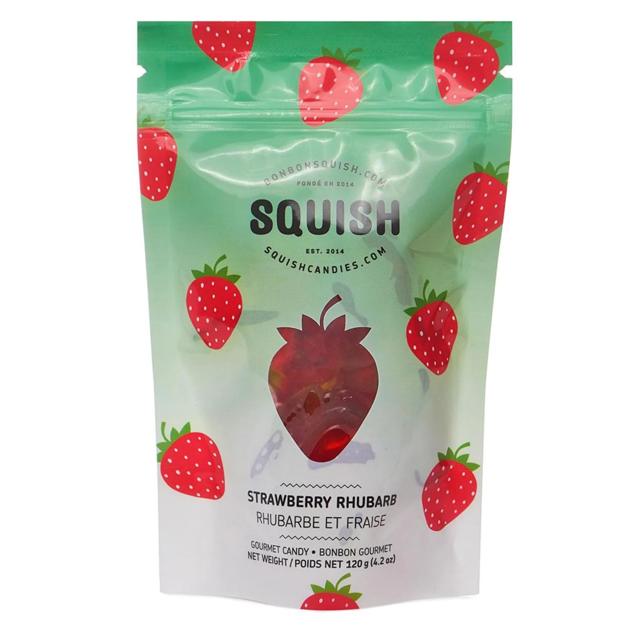 Squish Bonbons Rhubarbe et Fraise 120g