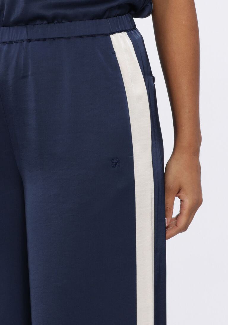 blauwe dante6 pantalon dare striped satin pants