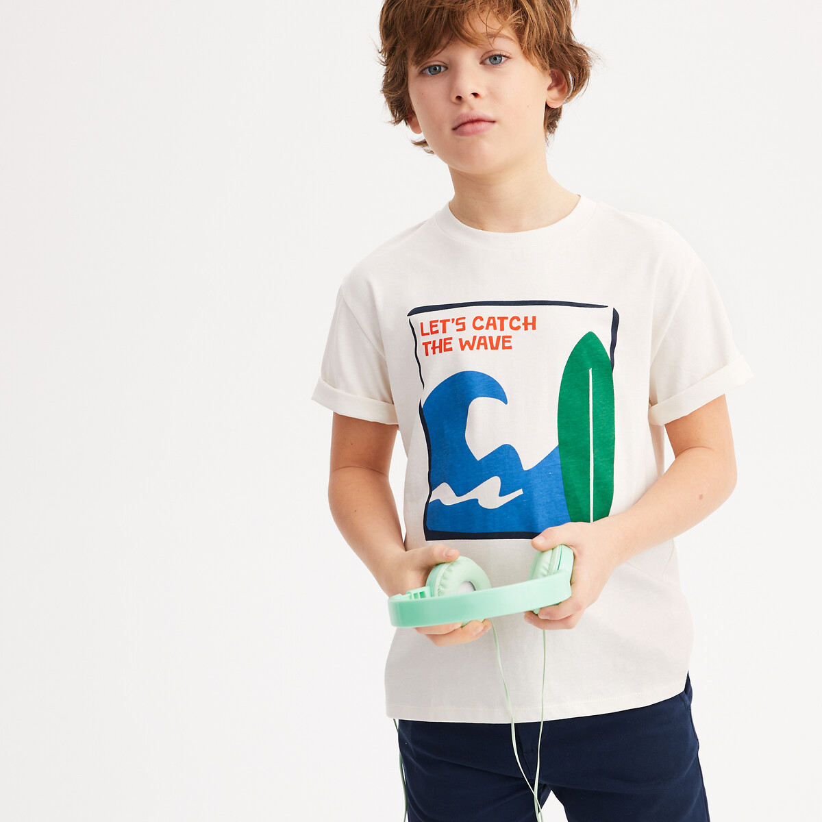 COLEÇÕES LA REDOUTE<br>Camiseta de manga curta oversized estampada